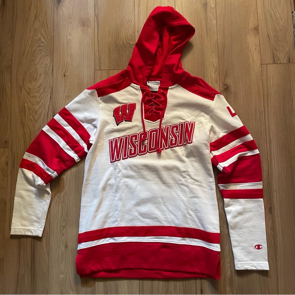 University of Wisconsin Champion Hockey Jersey Hoodie